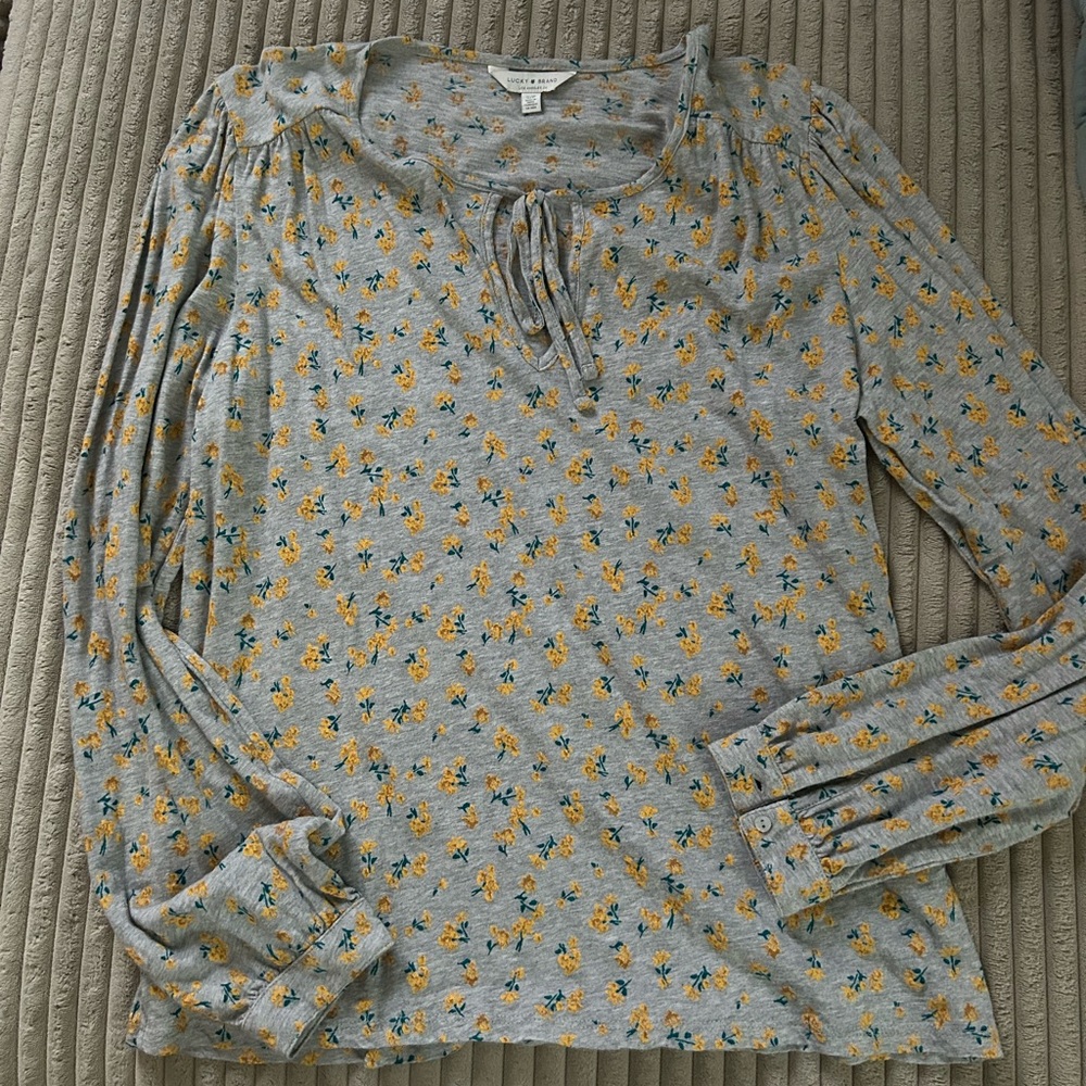 Lucky Brand floral peasant top